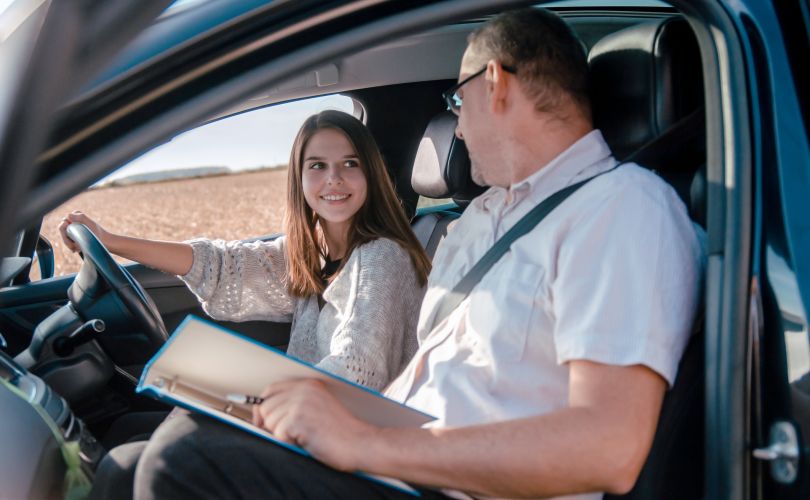 A learner driver getting a driving lesson from an instructor with Your Pass Driving School